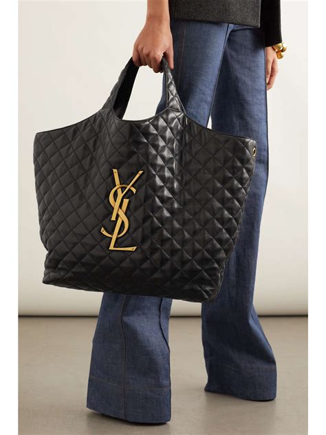 ysl leather shopping tote|ysl oversized tote.